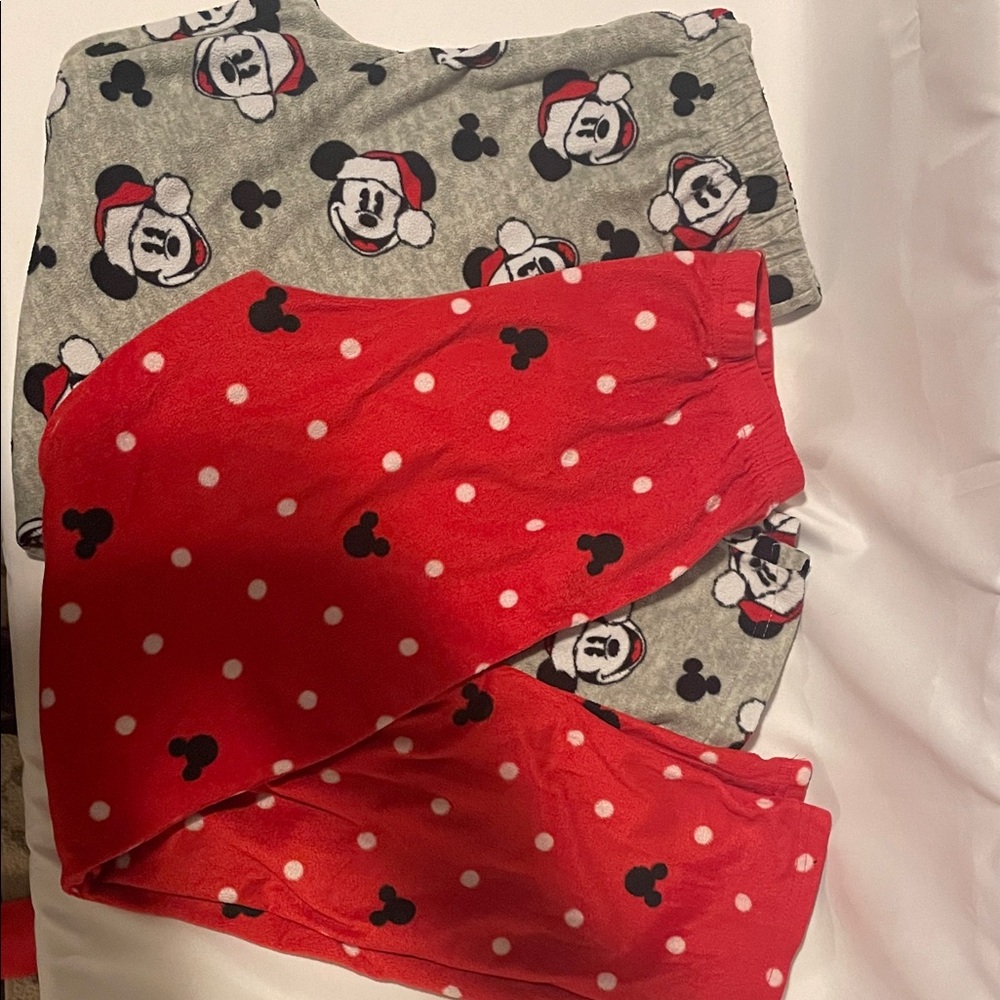 Disney Mickey Mouse Red and Gray Pajama Set - medium